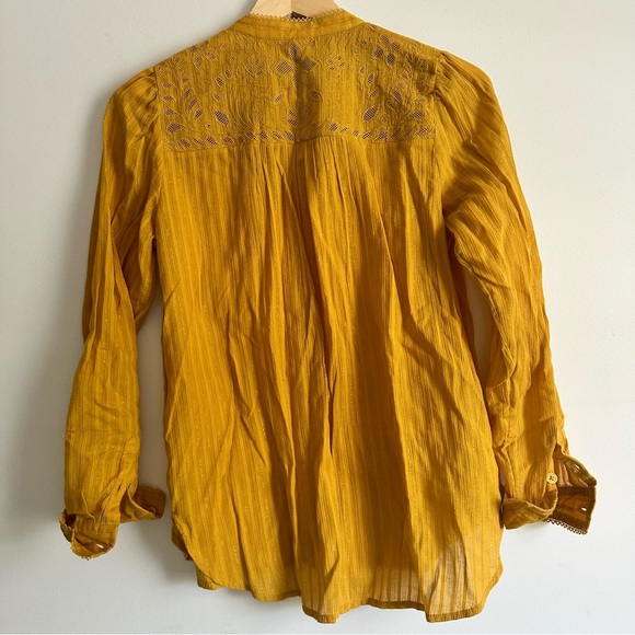 NWT ๐ Anthropologie Pilcro Yellow Lace Blouse - Size 2 - Picture 2 of 5